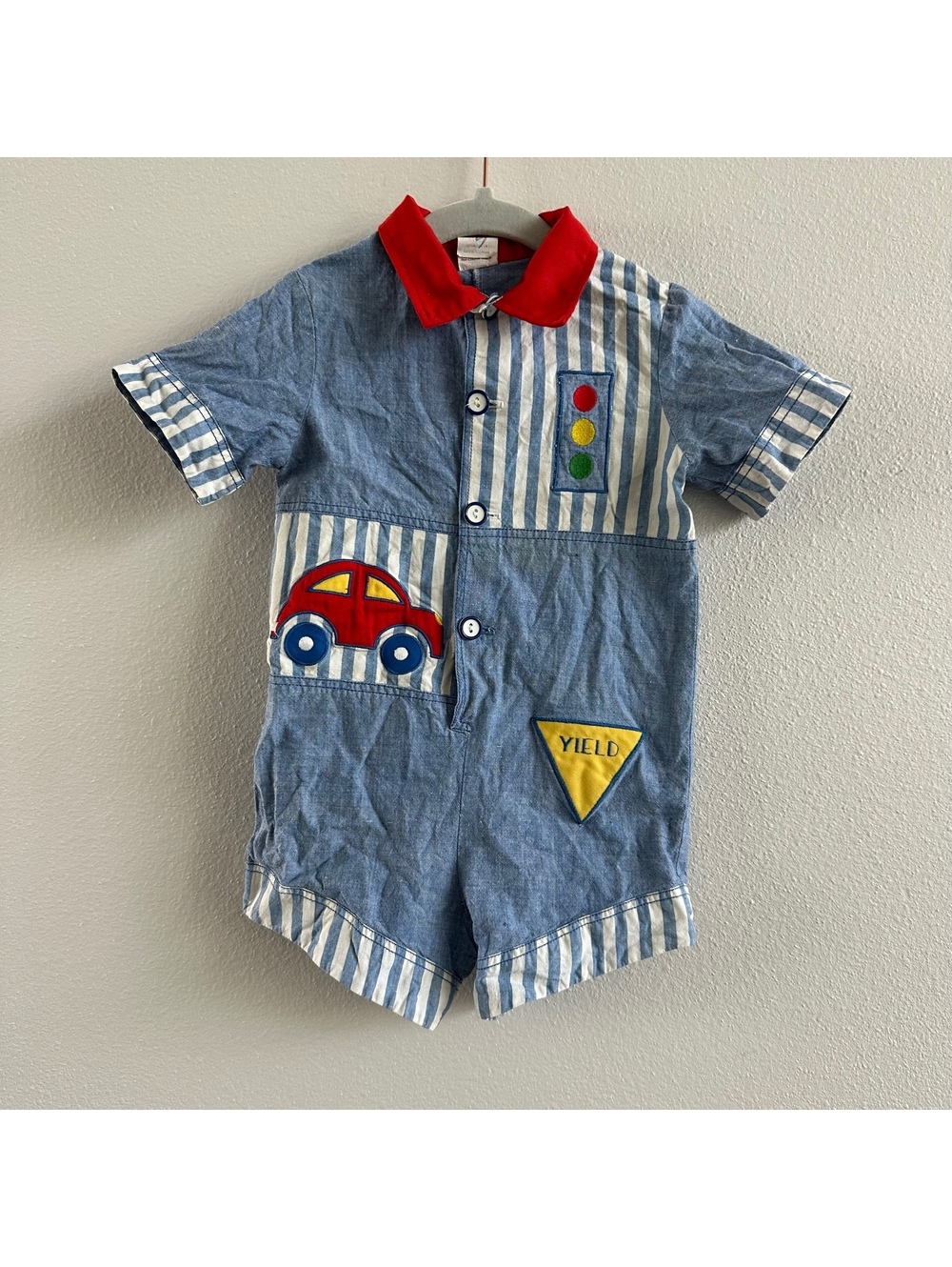 Vintage Romper Traffic Stop cars mechanic